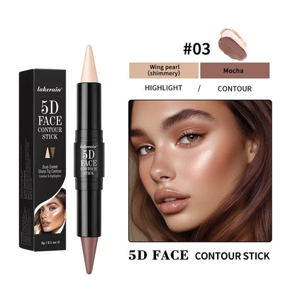 Contouring Stick with Double-headed Multi-use Contour Stick Contouring Foundation Contour Makeup Concealer Stick Pencil Cosmetic
