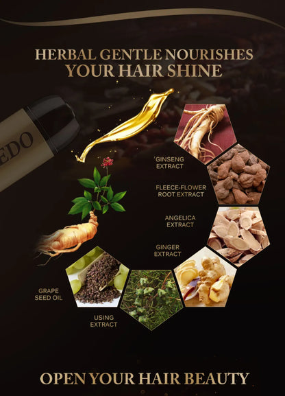 2PCS Ginseng Gloss Nourish Repair Hair Treatment Hair Loss Fast and Powerful Hair Growth Essence Hair Care