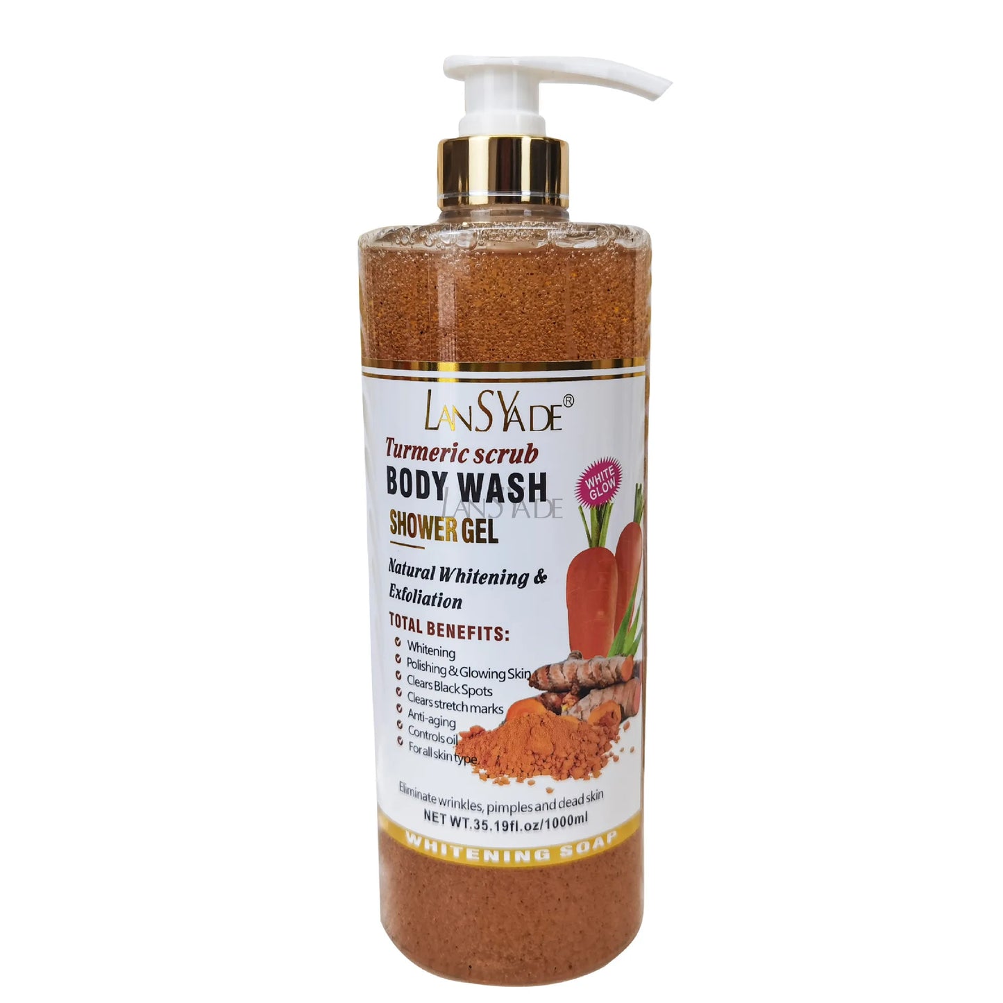 1000ml Scrub bath lotion silky smooth skin foam rich moisture skin toner brighten skin color anti-aging mild lasting fragrance