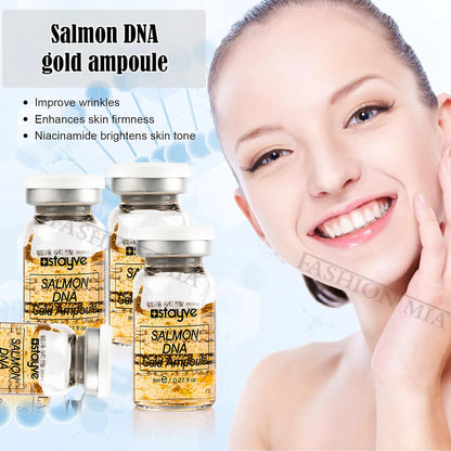 Stayve 8ml Salmon DNA Gold Ampoule Booster Serum Kit Repair Face Lighten melanin Brightening Whitening Moisturizing Care Skin
