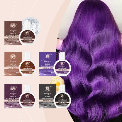 Super Hair Gloss Color Conditioning Enhance Color Boost Shine Deep Nourish Semi-Permanent Hair Color Conditioner For Brown Black