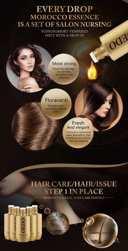 2PCS Ginseng Gloss Nourish Repair Hair Treatment Hair Loss Fast and Powerful Hair Growth Essence Hair Care