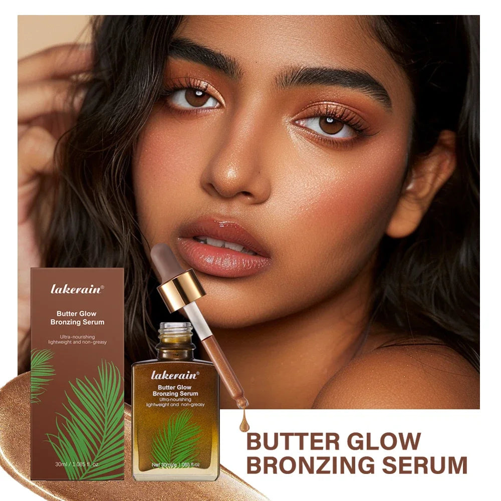 30ml Butter Glow Bronzing Serum Innovative Nourishing Skincare Bronzing Drops for Radiant Natural Sunkissed Complexion Sunkissed