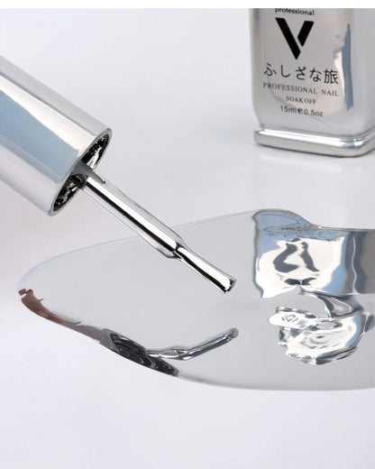 VINIMAY New 2023 Metallic Mirror Silver Nail Painting Gel Nail Polish Soak Off UV Gel Polish Nail Art Gel Varnish Lacque Prime