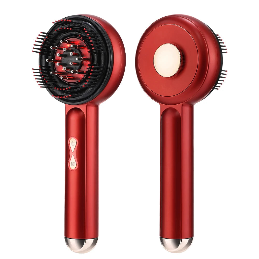 Electric Vibration Massage Comb Red Light Therapy Hair Growth Massage Scalp Brush Anti Hair Loss Liquid Oil Applicator Hair Care