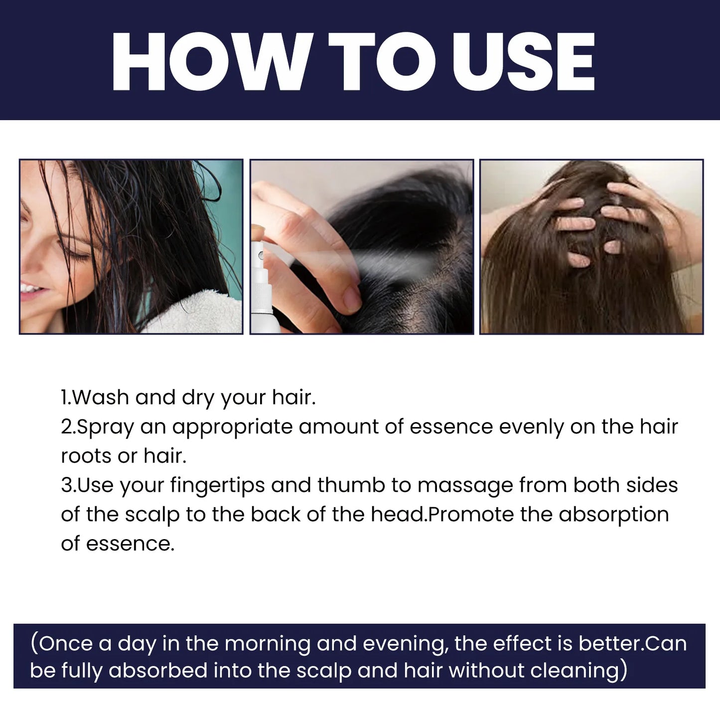 Hair Growth Spray Nourishing Moisturizing Thicker Longer Repair Damage Strengthen Scalp Treatment Hair Care Oil Products 50ml
