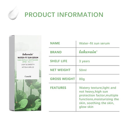 Sunscreen SPF 50 Centella Asiatica No Sticky Refreshing Sunscreen 50ml Sunscreen Essence for Dry Oily Sensitive Skincare