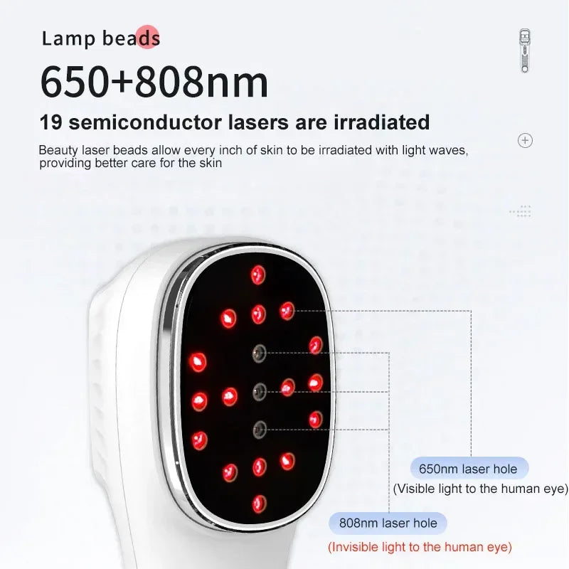 Red Light Infrared Therapy Beauty Device 2025 LED Facial Laser Therapy and Body Anti Aging Wrinkle Acne Pore Skin Tighten Whiten