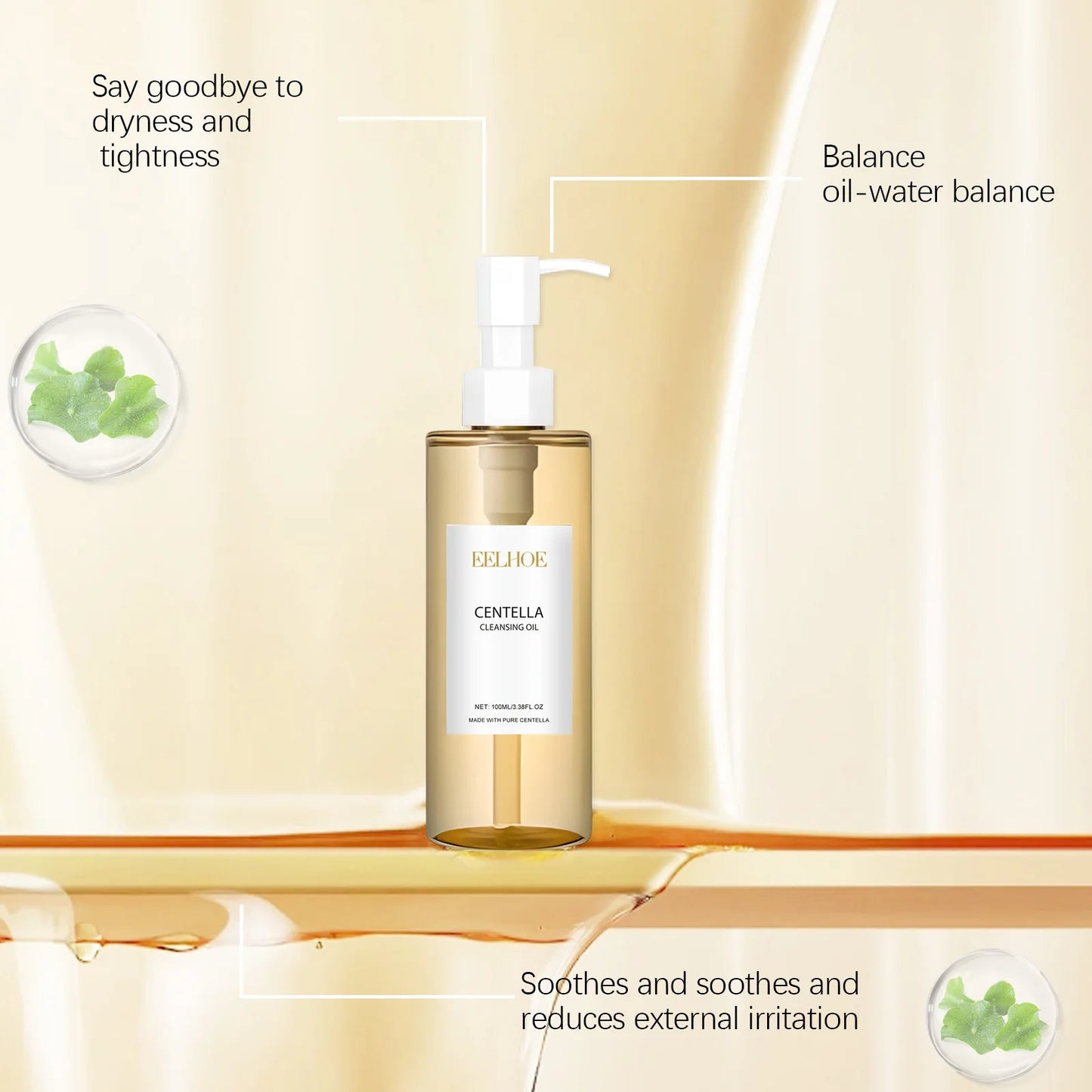 Centella Cleansing Oil Facial Makeup Remover Clean Nose Pores Rejuvenation Face Repair Skin Smooth Hydrating Face Centella Serum