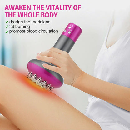 Rechargeable Guasha Massager Body Shaping Heating Meridian Scraping Brush Lymphatic Detoxification Regimen Dredging Fat Burner