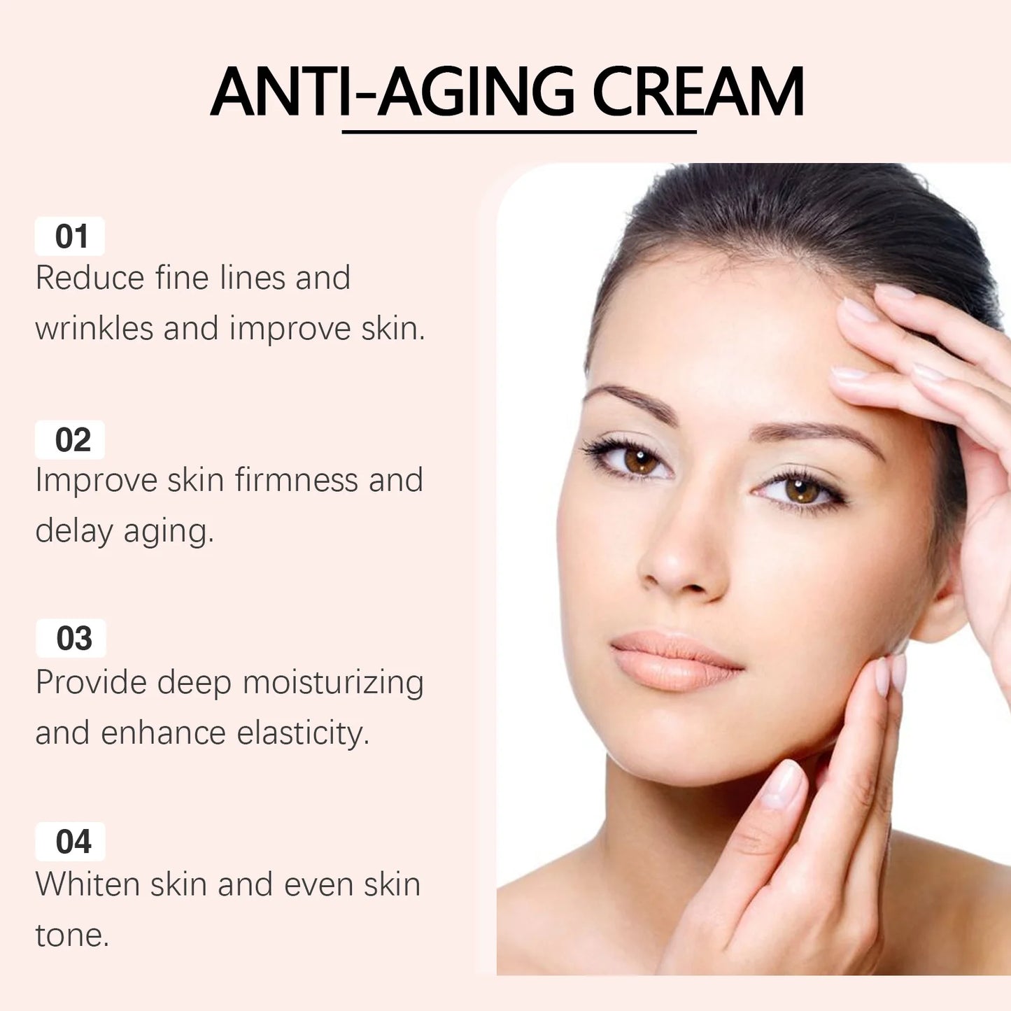 HOYGI Anti Aging Cream for Face Firming Lifting Reduce Wrinkles Fade Fine Lines Brightening Dullness Skin Moisturizing Face Care