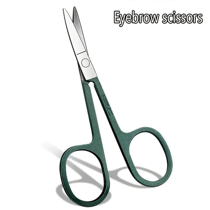 6 Pcs Portable Luxury Manicure Sets Pedicure Tools Bright Black Nail Clipper Set Personal Care Tools Eyebrow Scissors