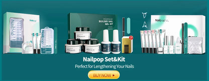 NAILPOP Gel Nail Polish Liner 8ML 5 Colors Nail Art Paint Gel for French Tips Swirls DIY Manicure Soak Off UV Cure with Brush