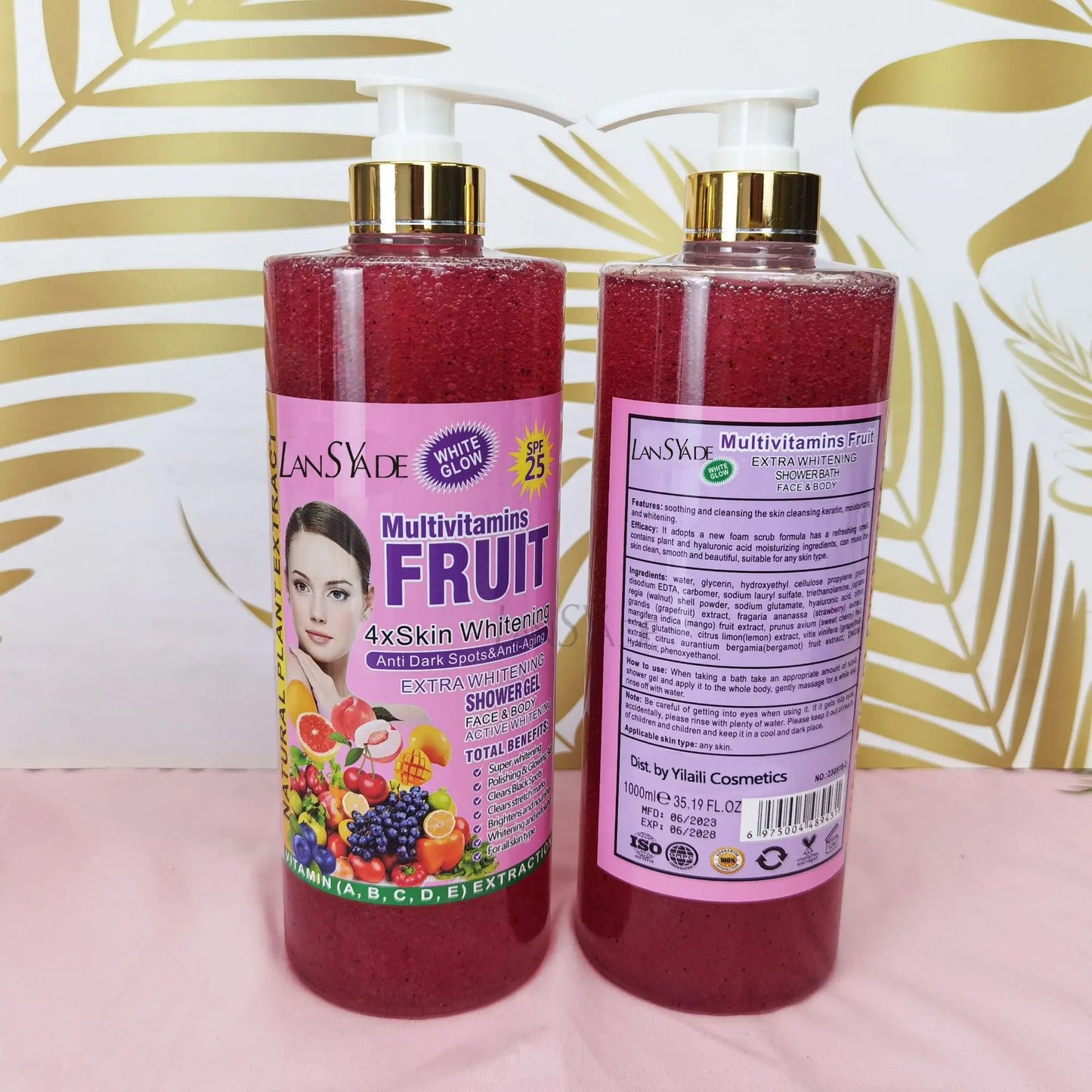 1000ml Scrub bath lotion silky smooth skin foam rich moisture skin toner brighten skin color anti-aging mild lasting fragrance