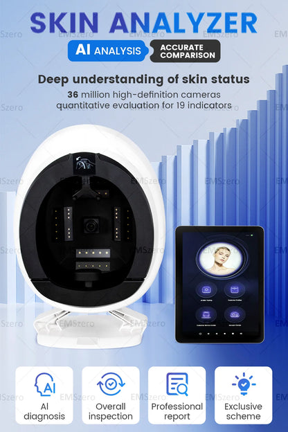The best smart facial skin detection and analysis beauty instrument.Skin scan analysis anti-aging instrument