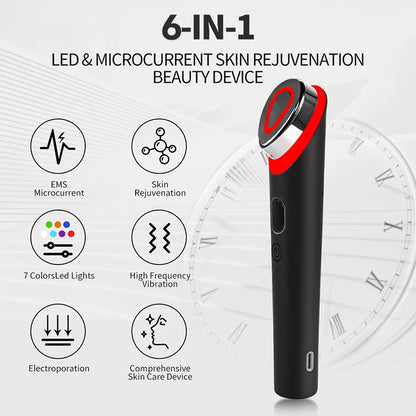 Electric Vibrating Age-R Booster Pro 7 Colors Led Facial Light Therapy Anti Wrinkle Brightening Beauty Device Rejuvenation Tool