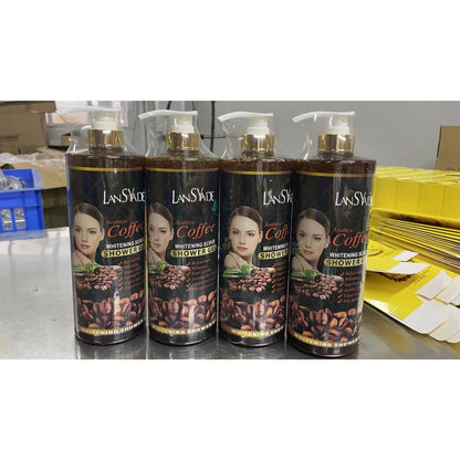 1000ml Scrub bath lotion silky smooth skin foam rich moisture skin toner brighten skin color anti-aging mild lasting fragrance