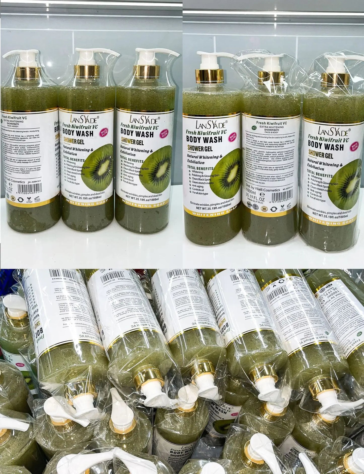 1000ml Scrub bath lotion silky smooth skin foam rich moisture skin toner brighten skin color anti-aging mild lasting fragrance