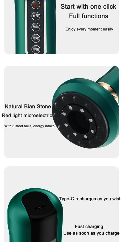 Electrical dredging meridian cupping device intelligent vacuum negative pressure household electric Bianshi electric heating