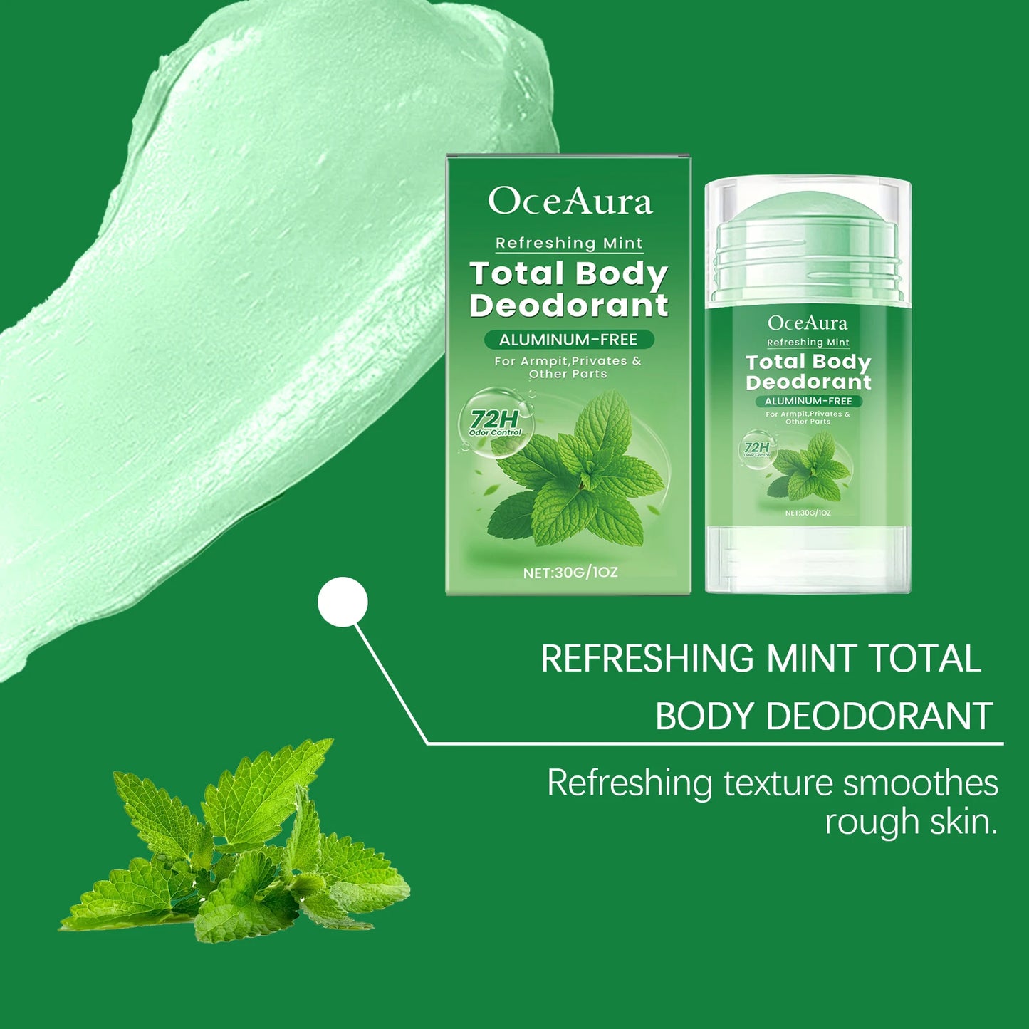 Underarm Antiperspirant Deodorant Stick Body Odor Remover Lasting Mint Fragrance Portable Armpit Anti Sweaty Stick For Women Men