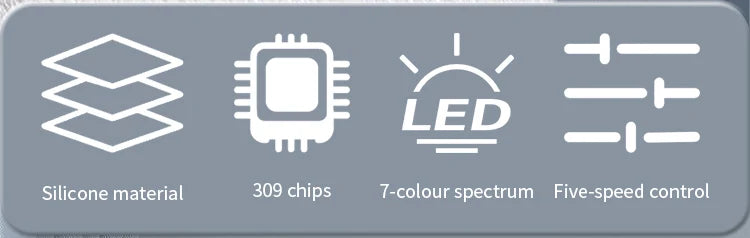 7 Color LED Face Mask with Neck - Wireless Portable Red Light Therapy for Anti-Aging, Wrinkles, Skin Rejuvenation, Home Use