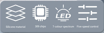 7 Color LED Face Mask with Neck - Wireless Portable Red Light Therapy for Anti-Aging, Wrinkles, Skin Rejuvenation, Home Use