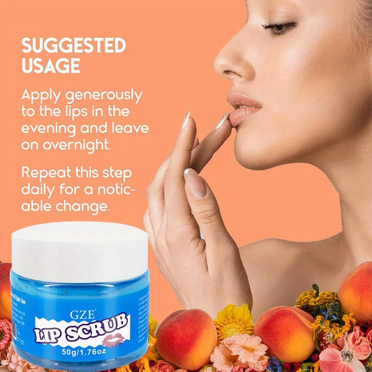 GZE Lip Scrub - Exfoliating and Moisturizing Lip Care Treatment with Natural Ingredients, Smooths and Softens Dry