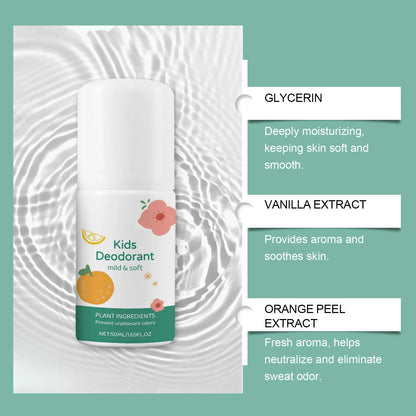 50ml Roll-On Body Deodorant Deodorant For Kids Teens Aluminum Free Underarm Sweat Removing Party Roller Fragrance