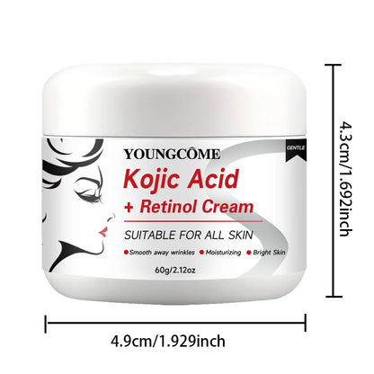 Kojic Acid+Retinol Cream,Anti-aging Cream Remove,Smooth wrinkles Face Cream For Moisturizer Whitening Brighten Skin Products