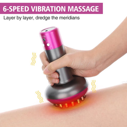Rechargeable Guasha Massager Body Shaping Heating Meridian Scraping Brush Lymphatic Detoxification Regimen Dredging Fat Burner