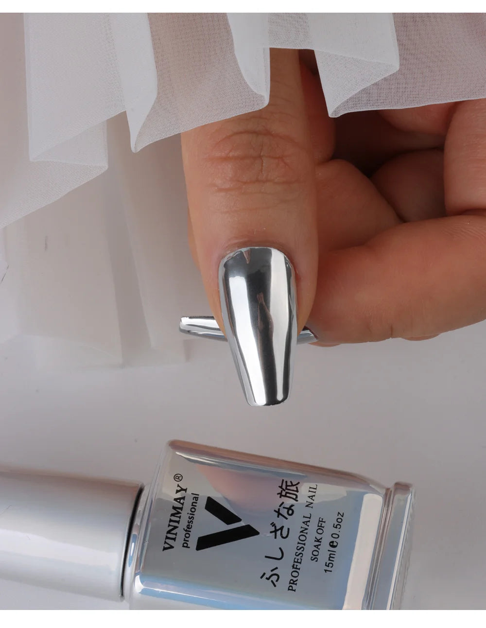 VINIMAY New 2023 Metallic Mirror Silver Nail Painting Gel Nail Polish Soak Off UV Gel Polish Nail Art Gel Varnish Lacque Prime