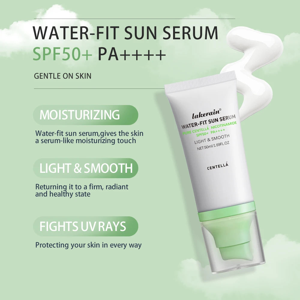Sunscreen SPF 50 Centella Asiatica No Sticky Refreshing Sunscreen 50ml Sunscreen Essence for Dry Oily Sensitive Skincare