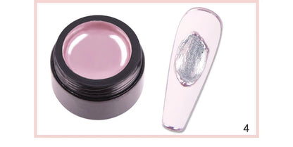 1Jar Silver Mirror Metallic Painting Nail Art Gel Mirror Effect Thick Liquid Nail Polish UV Soak Off Gel Line Drawing Varnish &3