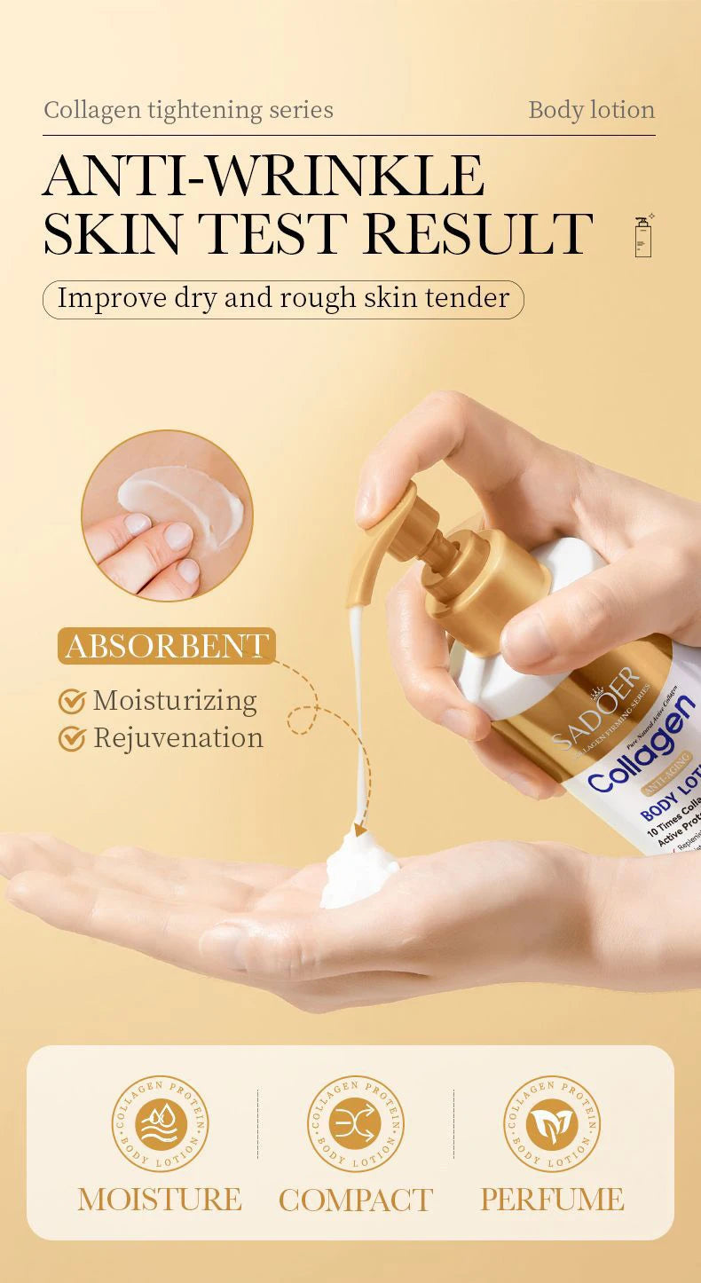 Collagen Milk Bleaching Face Body Cream Whitening Skin Moisturizing Lotion Lightening Care
