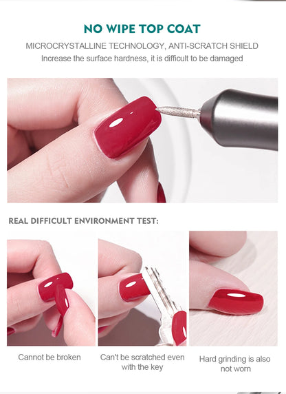 Nailpop 10ml Rubber Base Gel Top Coat Soak Off UV LED Gel Polish Nail Art Degisn Clear Long Lasting Varnish Nail Function Gel