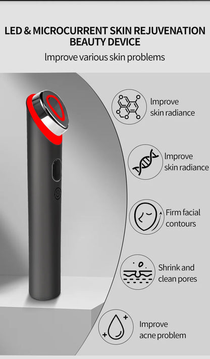 Electric Vibrating Age-R Booster Pro 7 Colors Led Facial Light Therapy Anti Wrinkle Brightening Beauty Device Rejuvenation Tool