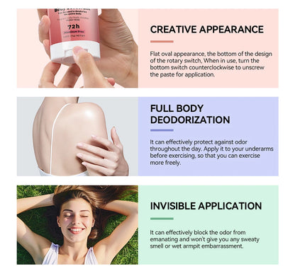 Long-term Fresh Fragrance Whole Body Deodorant Body Balm Deodorant For Men &Women To Remove Body Odor, 72 Hours Of Odor Control