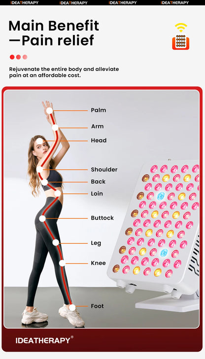 Led Red Light Therapy Device Near Infrared LED Light Therapy Lamp Panel for Full Body 480, 590, 630,660, 670, 810, 830, 850,1060