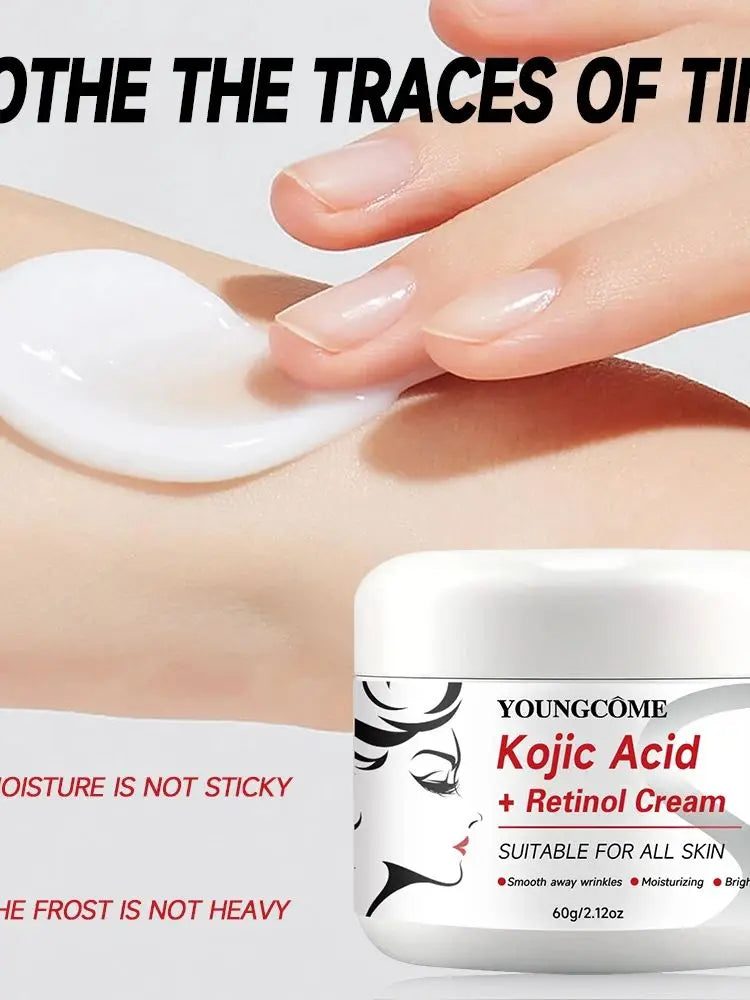 Kojic Acid+Retinol Cream,Anti-aging Cream Remove,Smooth wrinkles Face Cream For Moisturizer Whitening Brighten Skin Products
