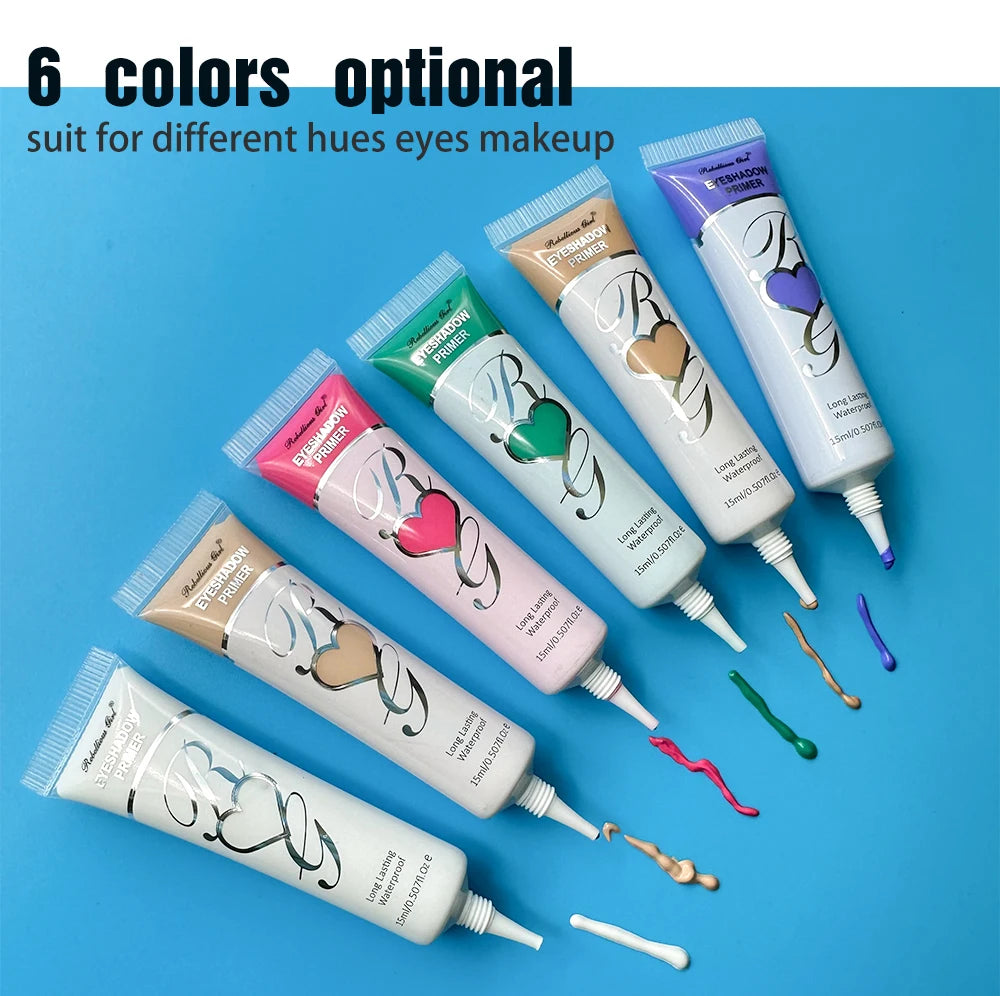 Eyeshadow primer, cut-off eyeshadow primer, concealer color, 24-hour makeup lasting, waterproof and sweat-proof
