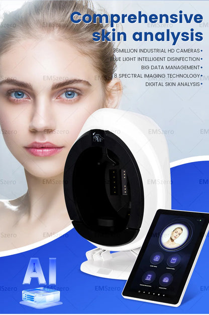 The best smart facial skin detection and analysis beauty instrument.Skin scan analysis anti-aging instrument