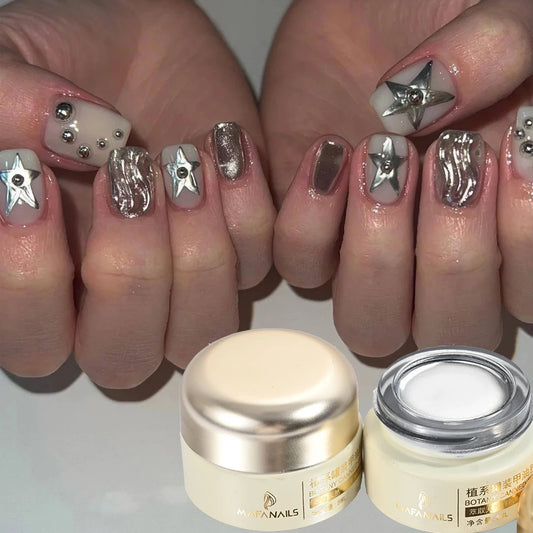1Jar Silver Mirror Metallic Painting Nail Art Gel Mirror Effect Thick Liquid Nail Polish UV Soak Off Gel Line Drawing Varnish &3