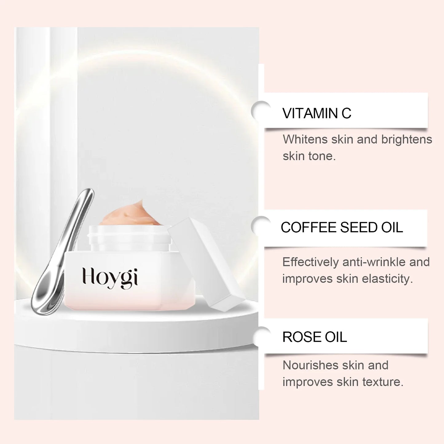 HOYGI Anti Aging Cream for Face Firming Lifting Reduce Wrinkles Fade Fine Lines Brightening Dullness Skin Moisturizing Face Care