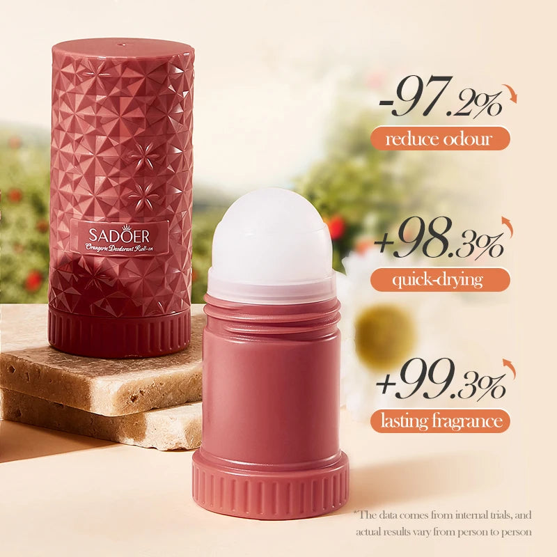 SADOER Fragrant Anti Odor Body Cream Roll-On Beads Anti Sweating Odorless Scenting Underarm Neck Deodorant Refreshing Creams
