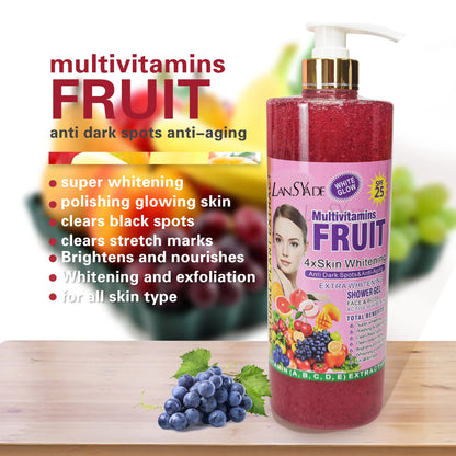 1000ml Scrub bath lotion silky smooth skin foam rich moisture skin toner brighten skin color anti-aging mild lasting fragrance
