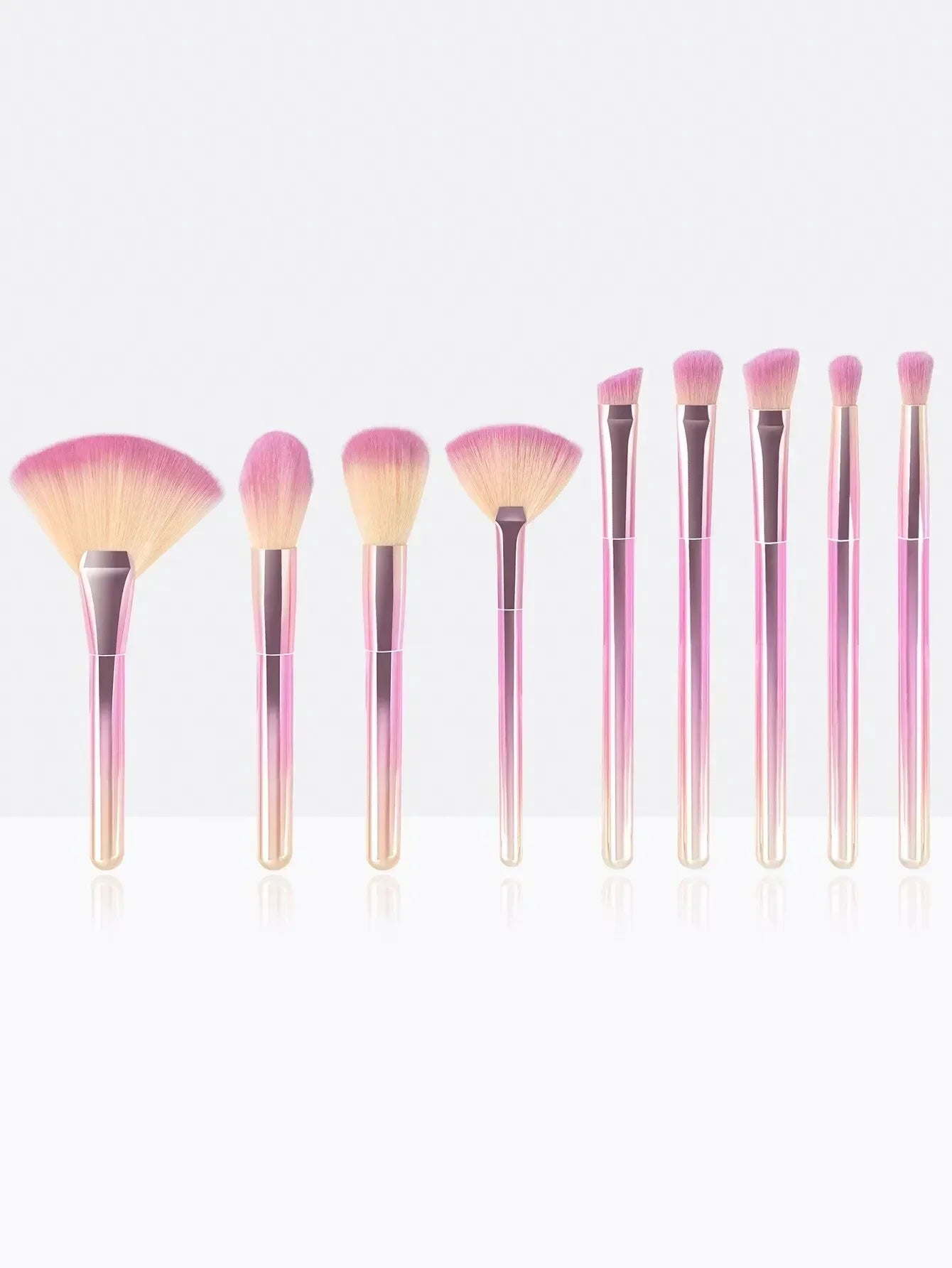 9PCS Color Makeup Brush Set EyeShadow Foundation Women Cosmetic Brush Eyeshadow Blush Powder Blending Beauty Soft Makeup Tool
