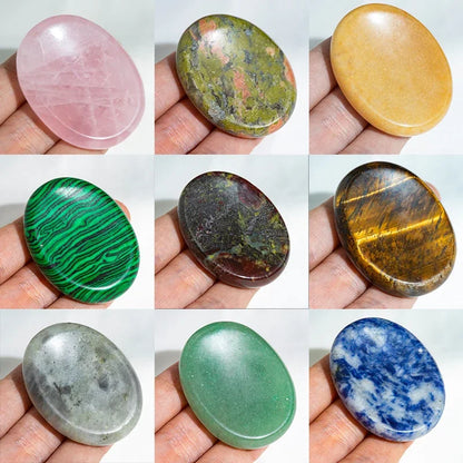 Thumb Massage Stones Beautiful Seven Chakra Crystal Healing Success Health Wealth Reiki Home Energy Gemstone Forget Worry Stones