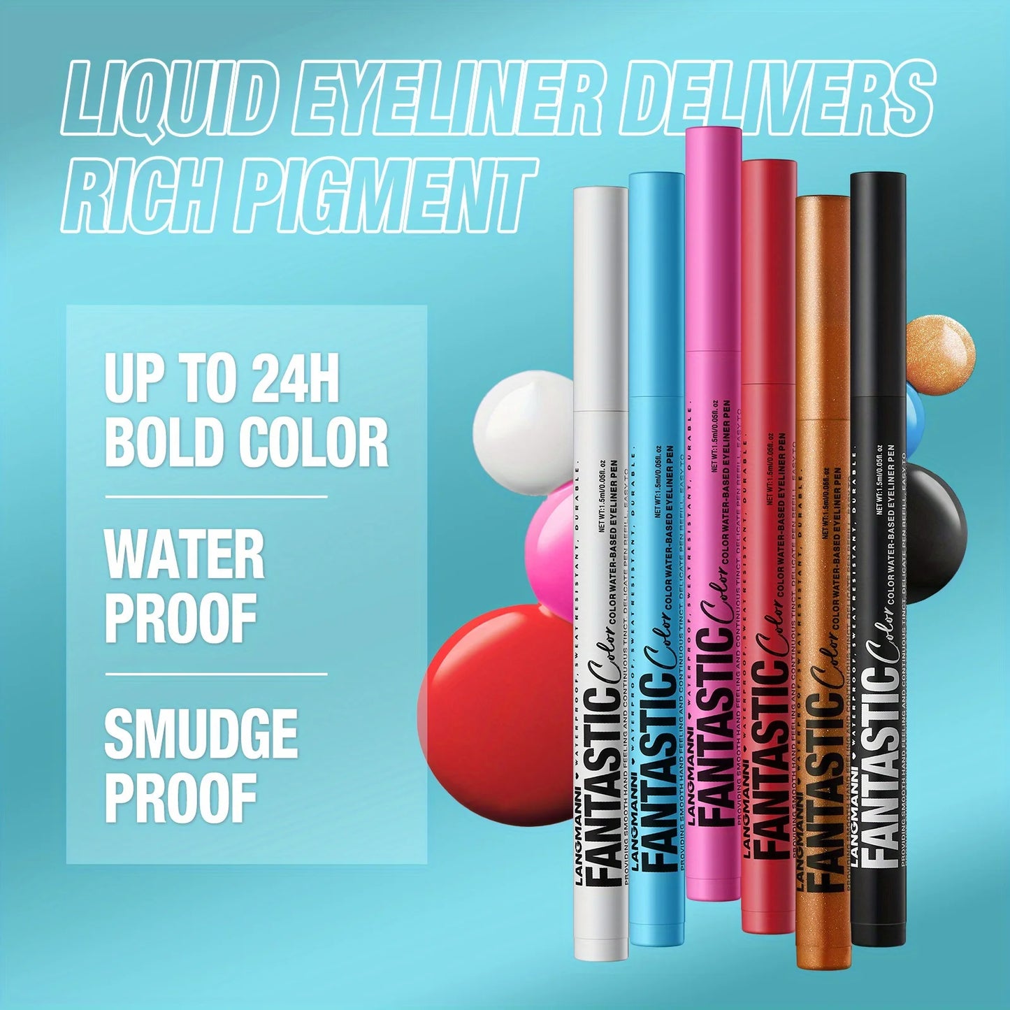 12-color eyeliner waterproof, quick-drying, oil-proof and non-smudging long-lasting eyeliner eyeliner set