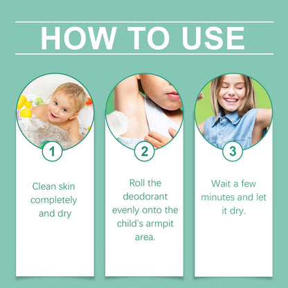 50ml Roll-On Body Deodorant Deodorant For Kids Teens Aluminum Free Underarm Sweat Removing Party Roller Fragrance