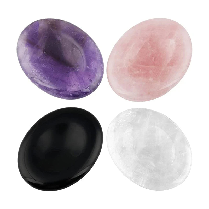 Thumb Massage Stones Beautiful Seven Chakra Crystal Healing Success Health Wealth Reiki Home Energy Gemstone Forget Worry Stones